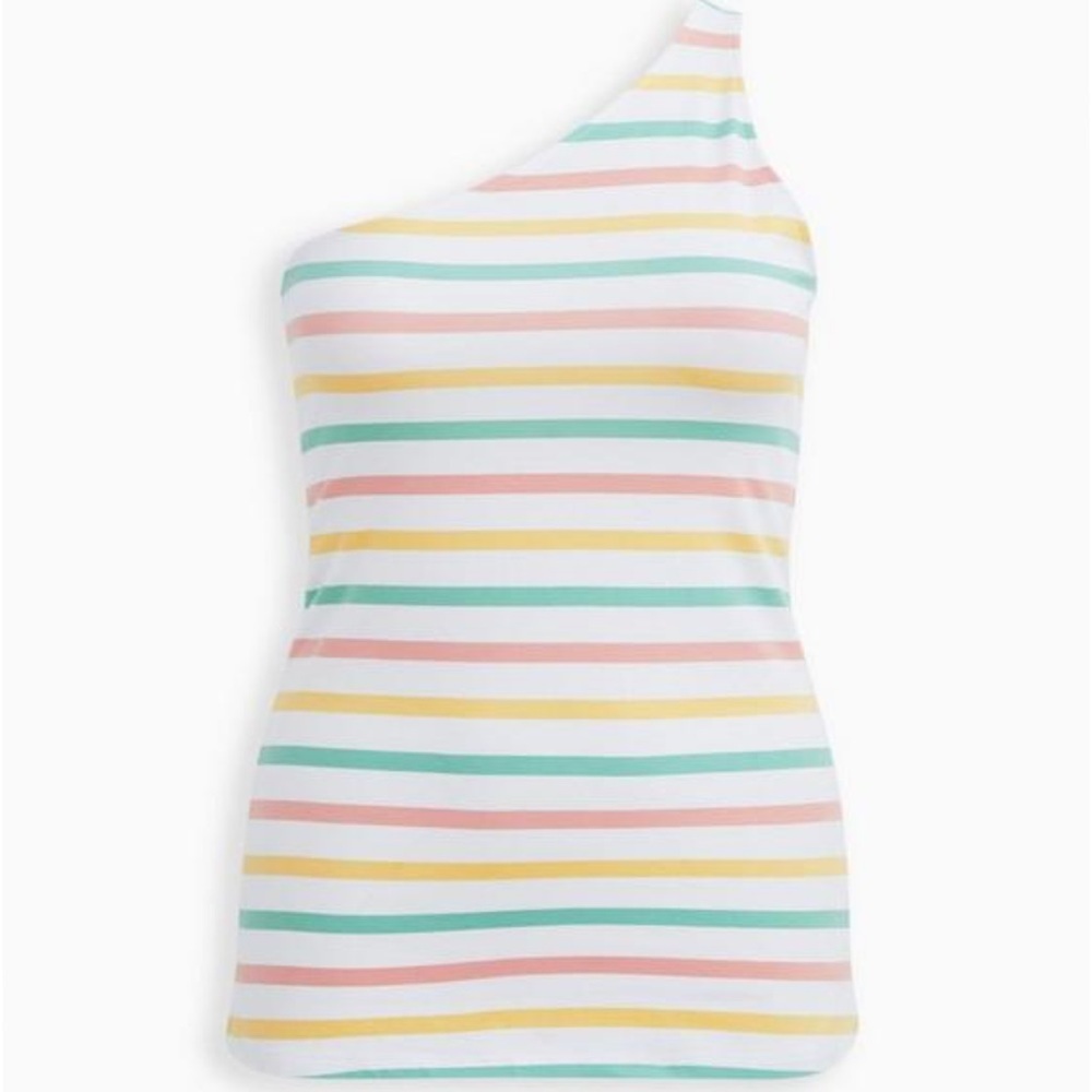 Torrid Stripe Foxy One Shoulder Tank Top